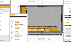 Vue 2D des meubles de cuisine planifiés